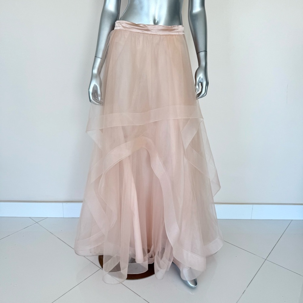Women long tulle pink skirt size 8 US